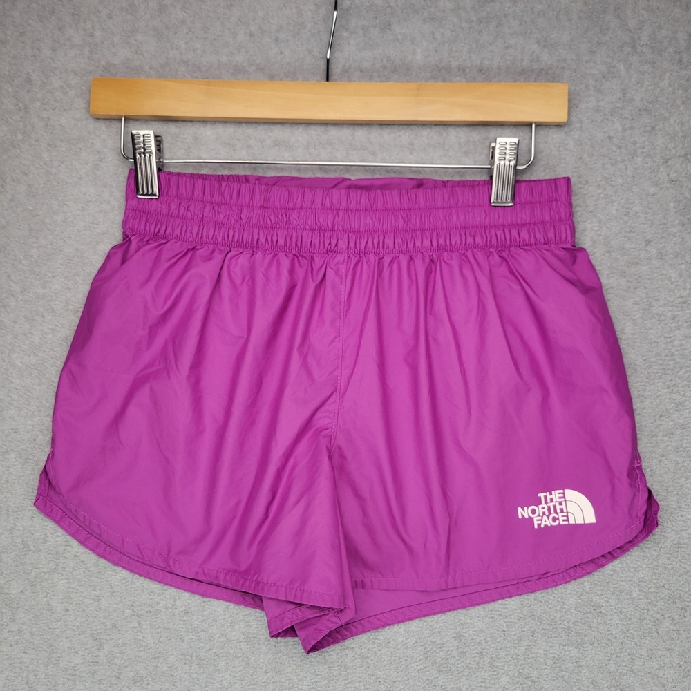 The North Face Running Shorts Womens XS Purple Elastic Waist Zip Pocket Logo